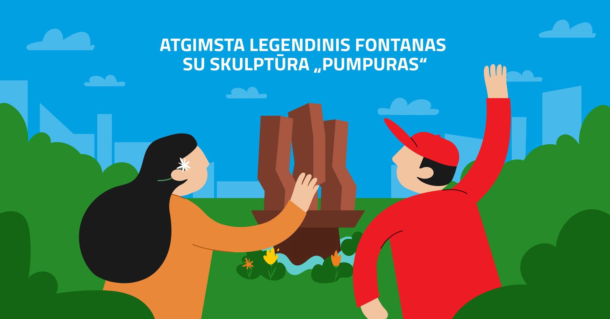 Karoliniškėse atgimsta legendinis fontanas „Pumpuras“